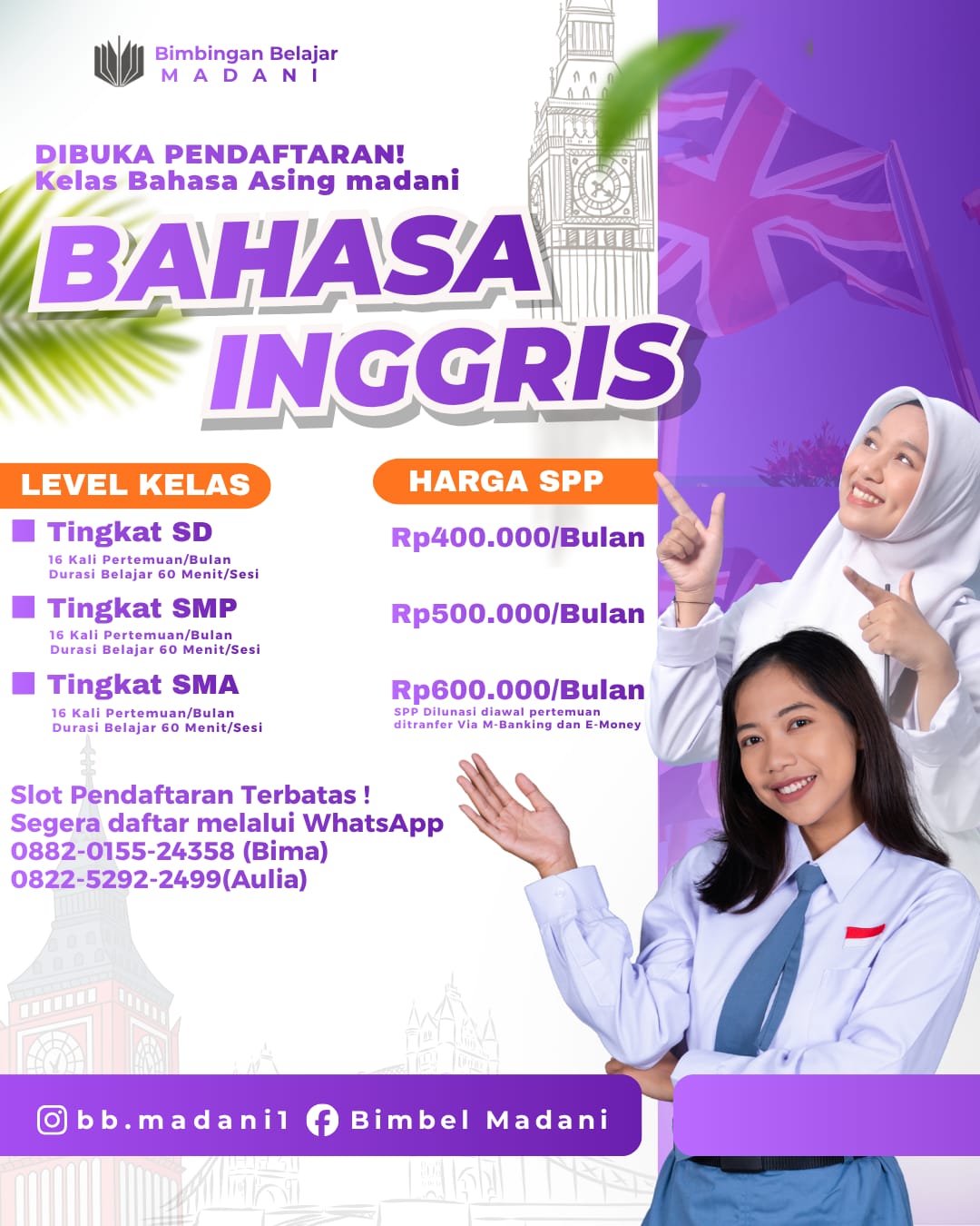 Poster Kelas Bahasa Inggris