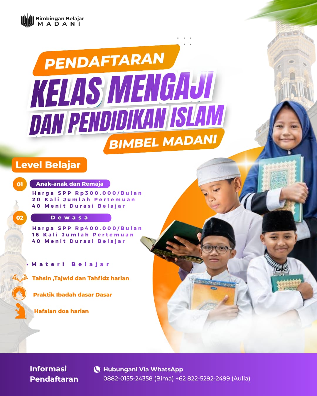 Poster Kelas Mengaji dan Pendidikan Islam